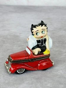Limoges Betty Boop In Red Car Trinket Box Retired - Picture 1 of 9