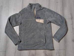 Patagonia Women’s Small Gray Re-Tool Snap-T Pullover Polartec Mock Neck Fleece - Picture 1 of 13