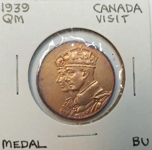 1939 Canada Birks Royal visit Map Medal Uncirculated - Picture 1 of 2