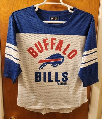 NFL Buffalo Bills G-III 4Her Blanco Real Primer Equipo Manga 3/4 Para Mujer Grande  Foto 1 de 4