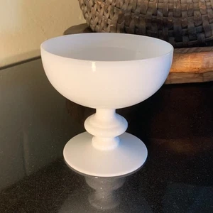 PV Portieux Vallerysthal White Opaline Glass 3 7/8" Low Champagne or Sherbet - Picture 1 of 9