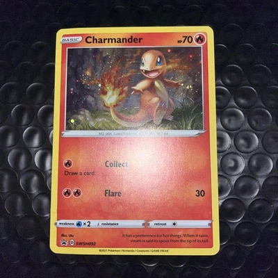 Charmander SWSH092 SWSH: Sword & Shield Promo Cards Holo: WATER DAMAGE  - Image 1 of 4