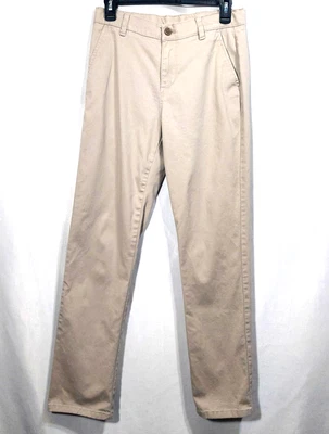 Izod Pants Boy 18 Khaki School Dress Casual Stretch Adjustable Waist Cotton Flaw - Изображение 1 из 4