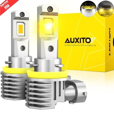 H11 H8 H9 LED Fog Light Bulbs Conversion Kit 80000LM 6000K White 3000K Yellow M6 Foto 1 de 4