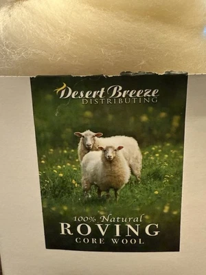 Desert Breeze Wool Roving Core 8 Oz 100% Natural Ecru Open Box - Image 1 of 4