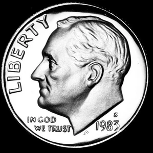 1983 S Roosevelt Mint Proof Dime from Original U.S. Proof Set - Picture 1 of 2