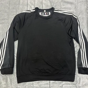 Adidas Mens XL Sweater Sweatshirt 3 Stripes Crewneck Pullover Player Issued - Picture 1 of 13