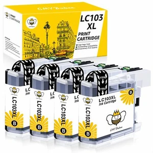 Cartucho de tinta 4Pk LC103XL LC-103XL para Brother DCP-J4110DW MFC-J470dw MFC-J870dw - Imagen 1 de 6