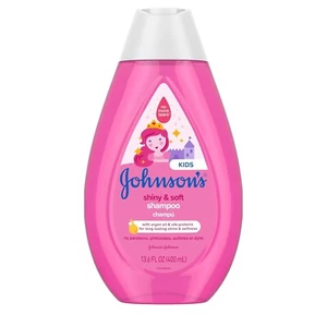 Johnson's Kids Shiny & Soft Tear-Free Shampoo, Argan Oil & Silk, 13.6oz - Picture 1 of 5