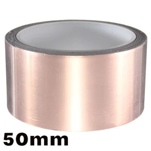 Nastro lamina di rame conduttivo schermature per chitarra o basso 50mm x 1 Metro - Imagen 1 de 1