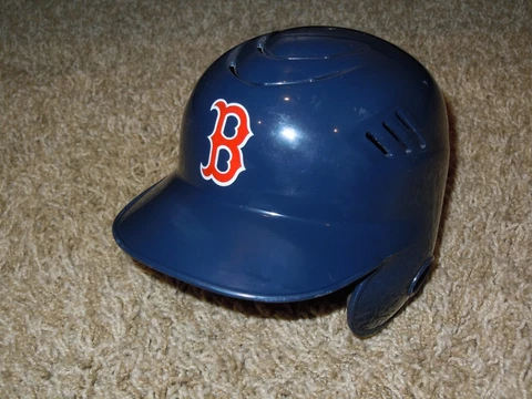 Vtg Rawlings BOSTON RED SOX MLB Baseball Mini Speed Helmet Display Stand Riddell Cover