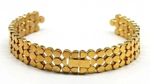 Lucien Piccard 12MM Stainless Steel Watch Bracelet Band GOLD Fits Petit Round - Picture 1 of 7