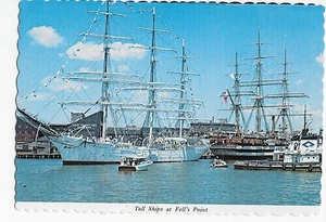 Baltimore MD Fell's Point Dor Pomorza Poland Amerigo Vespucci Vintage Postcard - Picture 1 of 2