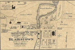 Mapas de Blairstown Walnut Valley Jacksonburg NJ 1874 con nombres de propietarios mostrados - Imagen 1 de 3