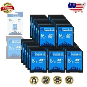 25-Pack of 16GB SD Cards - UHS-1 Class 10 Water Resistant for All Devices - Picture 1 of 4