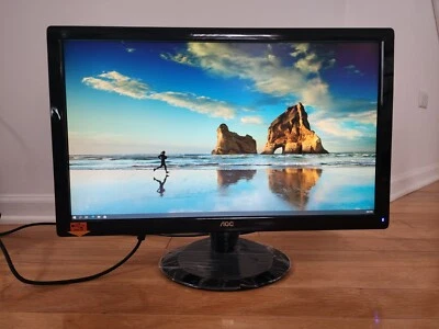 AOC 2436VW TFT24W80PS 24" LCD WIDESCREEN FULL HD BLACK MONITOR W/STAND - Image 1 of 3