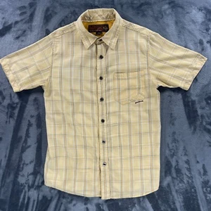 PrAna Shirt Men S Striped Button Up Short Sleeve Casual Outdoor Hiking Camping - Picture 1 of 9