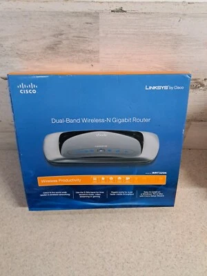 Cisco Linksys WRT320N Dual-Band WiFi 4 Port Wireless-N Gigabit Router Powers On - Image 1 of 4