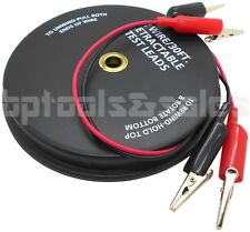 2 Wire 30 FT Retractable Test Leads 18 Gauge Alligator Clips Electrical Testing 