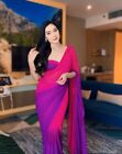 Pink & Purple Color Georgette Women's Bridal Wedding Ready To Wear Saree Blouse.