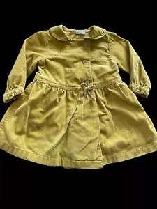 Vestido United Colors Of Benetton Dorado Algodón Pana Manga Larga Forrado-9-12Mos - Imagen 1 de 6