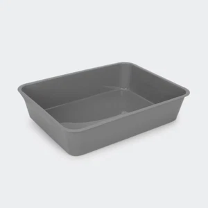 Cat Litter Tray Plastic - Kitten Toilet Pan Trays Box Cleaning Grey Free Ship - Picture 1 of 6