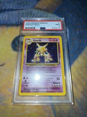Pokemon 1999 Alakazam Simsala German Base Set Holo Card 💎PSA 9 Mint💎 - Image 1 of 2