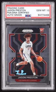 Jason Preston Signed 2021-22 Panini Prizm #327 RC (PSA | Autograph Graded PSA 10 - Picture 1 of 2