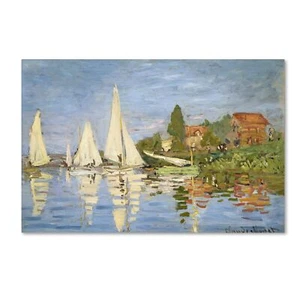 Trademark Fine Art Regatta at Argenteuil by Claude Monet Canvas Wall Artwork,... - Picture 1 of 6