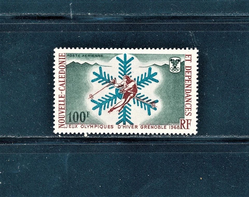 NEW CALEDONIA 1968 WINTER OLYMPICS GRENOBLE AIRMAIL ISSUE SCT C56 MNH - Image 1 of 1