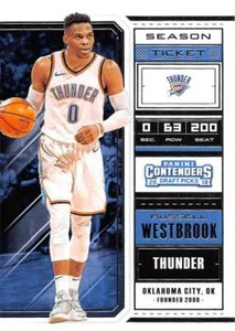 2018-19 Panini Contenders Draft Season Ticket Variation #47 Russell Westbrook - Picture 1 of 2