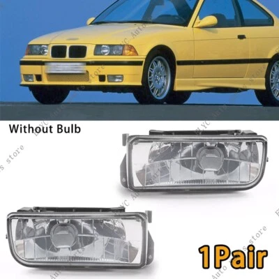 LH&RH Fog Lights Crystal Clear Lens For BMW E36 1992-1998 Fog Lamp - Image 1 of 4