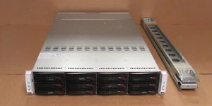 Supermicro CSE-827 2 x Node 4x E5-2699v3 256GB Ram 12x 3.5" Bay X10DRT-H Server - Picture 1 of 11