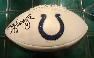 MATT HASSELBECK SIGNED Autograph Indianapolis Colts Logo Football - Picture 1 of 1