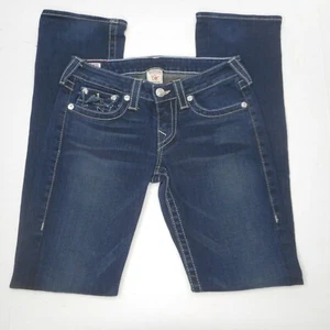 Pantalones de mezclilla True Religion Billy para mujer talla 28 azul lavado oscuro mezcla de algodón - Imagen 1 de 11