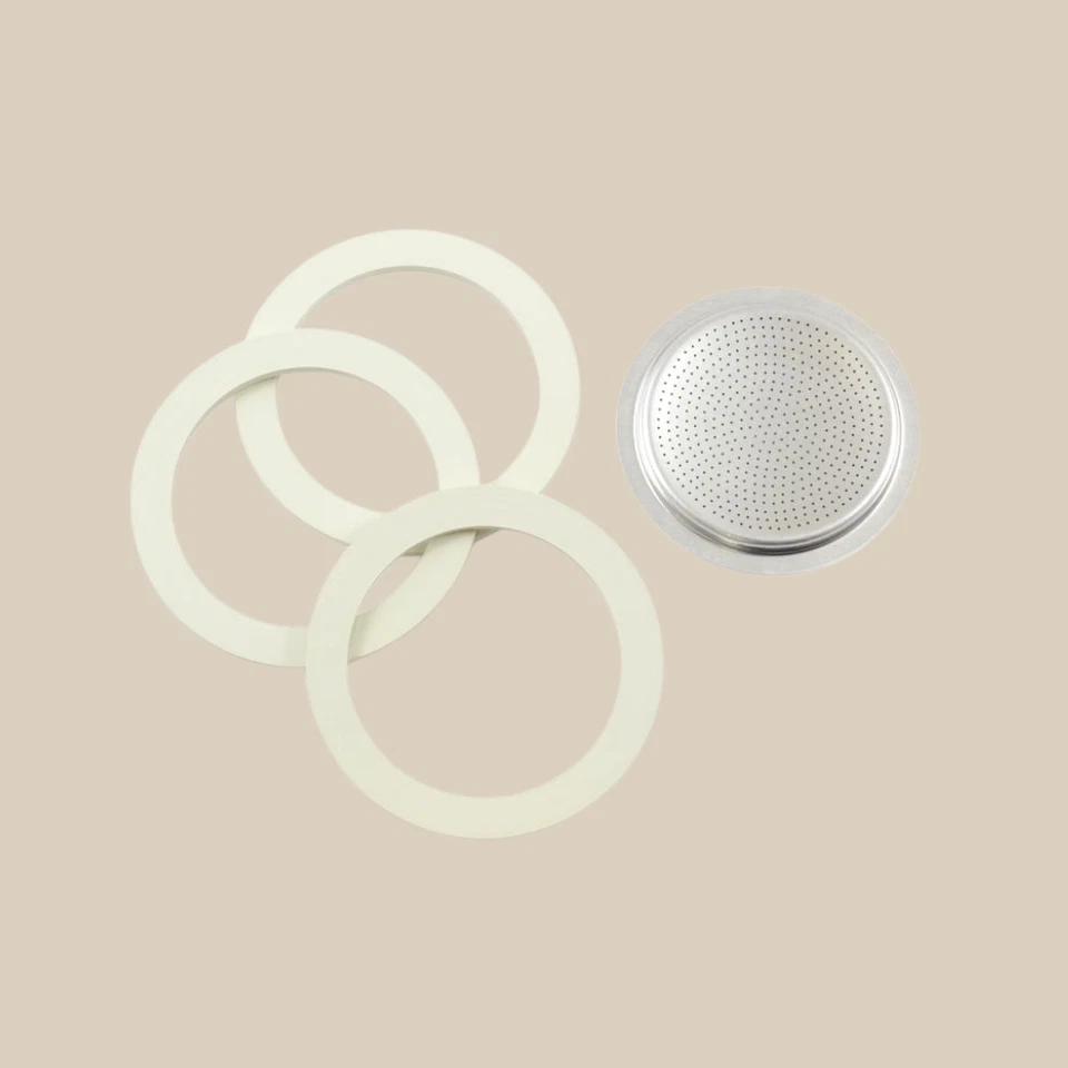 Bialetti original Ersatzdichtung inkl. Filtersieb Alu Herdkannen, 1 - 12 Tassen