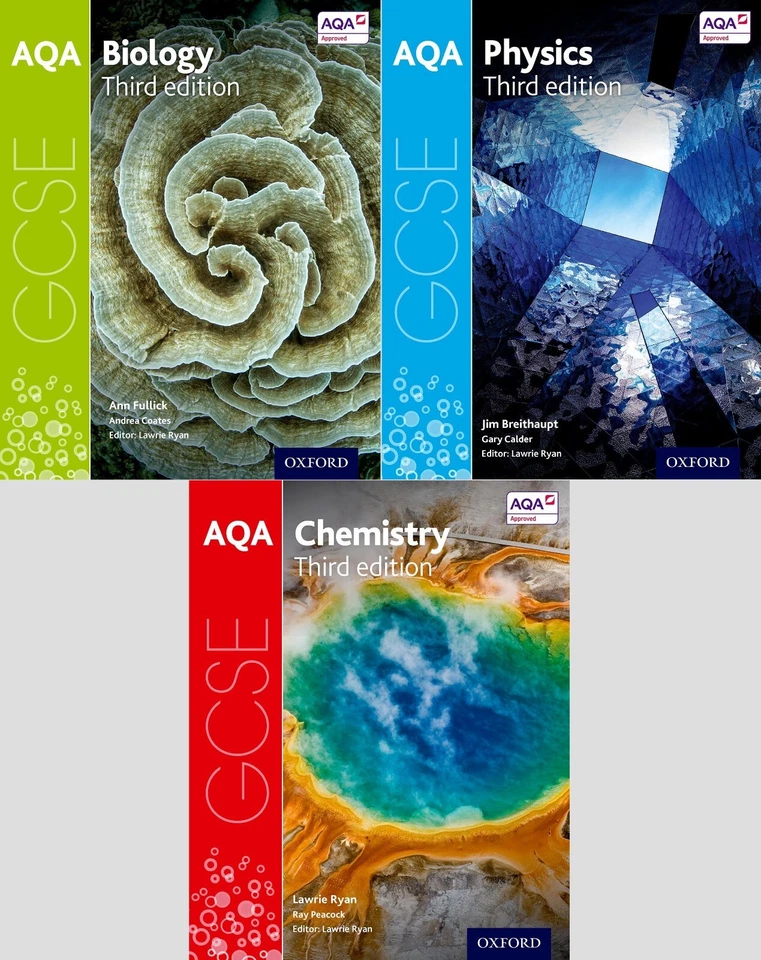 AQA GCSE Triple Science x 3 Books Bundle : Biology, Physics, Chemistry - Image 1 of 2