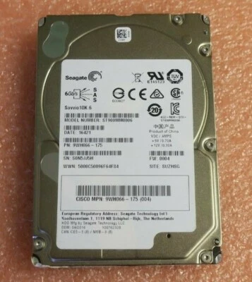 Seagate 900GB 2.5" SAS 6Gb/s 10K 64MB Hard Drive HDD ST900MM0006 9WH066-175 - Image 1 of 3