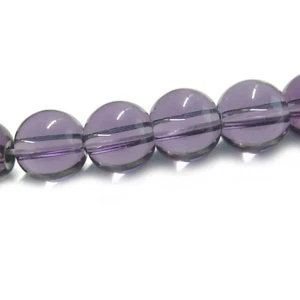 Glasperlen rund 8 mm lila transparent Strang 42 Perlen Spacer nenad-design - Bild 1 von 6