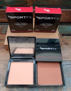 SportFX: 2 x Powder + Bronzer Compact Duo 'Light' Shade SPF 15 Protection - Picture 1 of 3