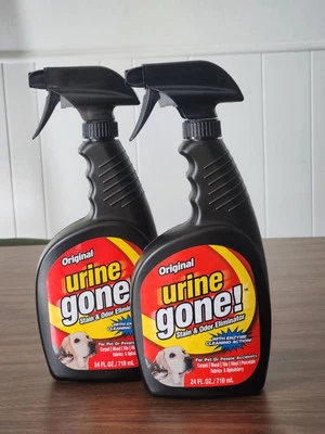 (2) Urine Gone Pet Stain Remover & Odor Eliminator: Heavy Duty Carpet Cleaner