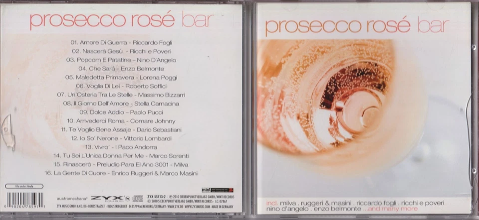 Prosecco Rose Bar -mit Riccardo Fogli,Ricci e Poveri usw. CD - Bild 1 von 1