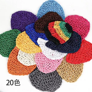 Women Soft Hair Net Hairnet Snood Crochet Short Hairband For Sleeping Hair Nets - Picture 1 of 25