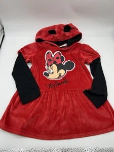 Minnie Mouse Hoodie Girls Size 4T Sweatshirt Disney Parks Ears Hood - Picture 1 of 4