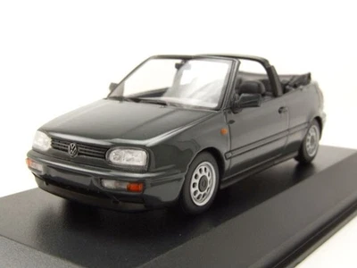VW Golf 3 Cabrio 1997 Grigio Metallico Modellino 1:43 Maxichamps - Immagine 1 di 4