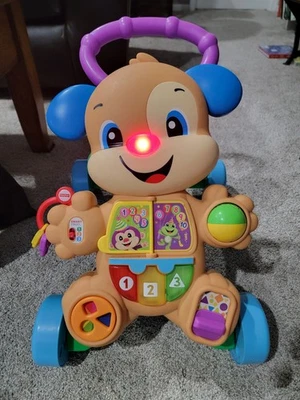 Brinquedo para bebê Fisher-Price rir e aprender estágios inteligentes aprender com filhote andador - Imagem 1 de 3
