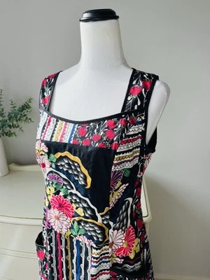 Vestido recto MAIOCCHI talla 10 para mujer estampado de retazos japonés Indie hecho en Aus Foto 1 de 4