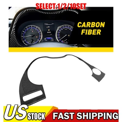 Cubierta de marco de tablero interior de fibra de carbono para Infiniti Q50 Q60 14-20 1 ~ 10X Foto 1 de 4