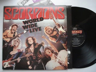 SCORPIONS World Wide Live MERCURY original vinyl 2LP w/inners & video insert - Image 1 of 4