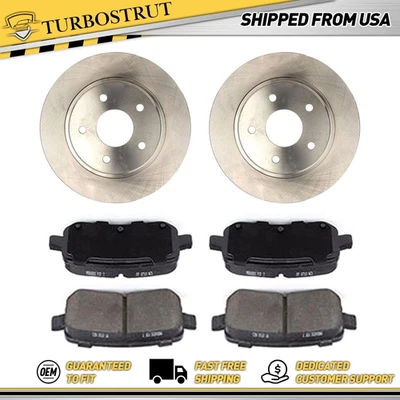OE Rear Brake Rotors Brake Pads Kit for 2008-2010 Dodge Grand Caravan 3.3L - Image 1 of 4